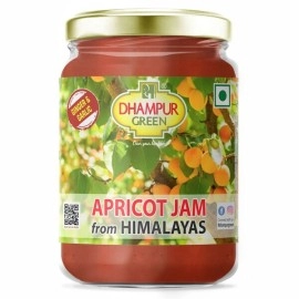 Dhampur Green Apricot Jam From Himalayas | No Added Color | Fresh Fruits | 300 gm ( pack of 2 )