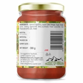 Dhampur Green Apricot Jam From Himalayas | No Added Color | Fresh Fruits | 300 gm ( pack of 2 )