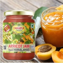 Dhampur Green Apricot Jam From Himalayas | No Added Color | Fresh Fruits | 300 gm ( pack of 2 )