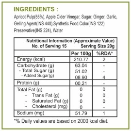 Dhampur Green Apricot Jam From Himalayas | No Added Color | Fresh Fruits | 300 gm ( pack of 2 )