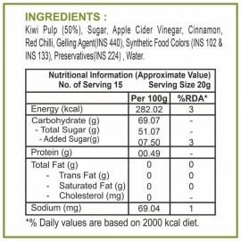 Dhampur Green Kiwi Fruit Spread From Himalayas | No Added Color | Fresh Fruits | 300 gm ( pack of 2 )