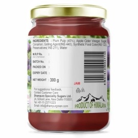 Dhampur Green Plum Jam From Himalayas | No Added Color | Fresh Fruits | 300 gm ( pack of 2 )	