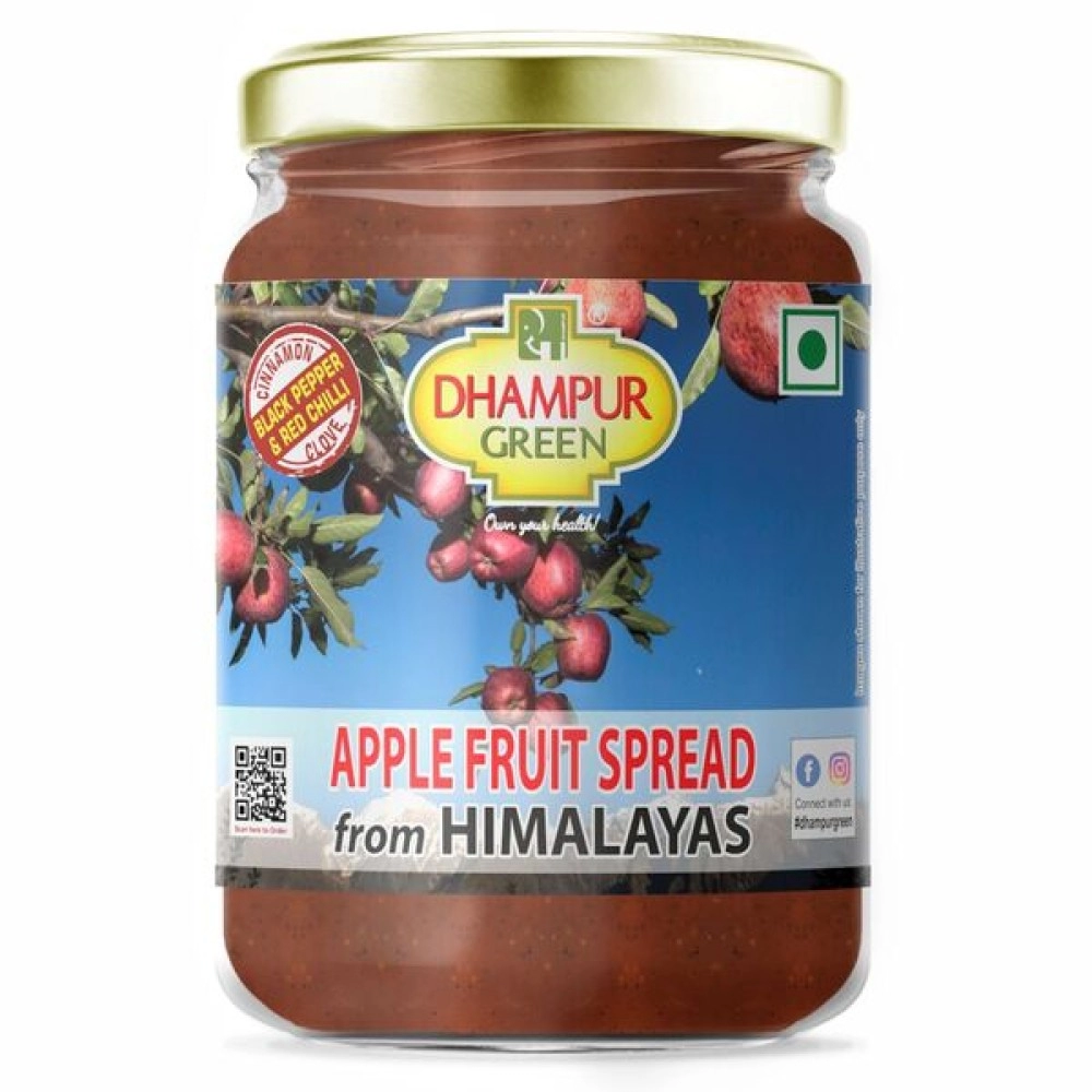 Dhampur Green Apple Spread From Himalayas | No Added Color | Fresh Fruits | 300 gm ( pack of 2 ) 