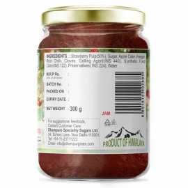Dhampur Green Strawberry Spread From Himalayas | No Added Color | Fresh Fruits | 300 gm ( pack of 2 )