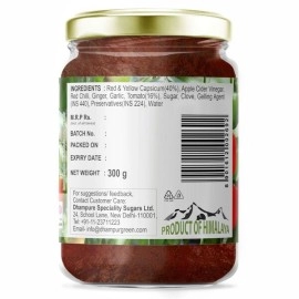 Dhampur Green Sweet Pepper Spread From Himalayas | No Added Color | Fresh Fruits | 300 gm ( pack of 2 )