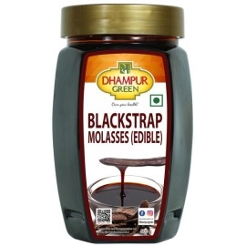 Dhampur Green Blackstrap Molasses Edible | For Cookies, Cakes, Muffins, Pastries| Sulphur Less | Mineral Rich | 500 gm