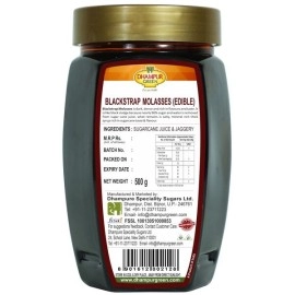 Dhampur Green Blackstrap Molasses Edible | For Cookies, Cakes, Muffins, Pastries| Sulphur Less | Mineral Rich | 500 gm