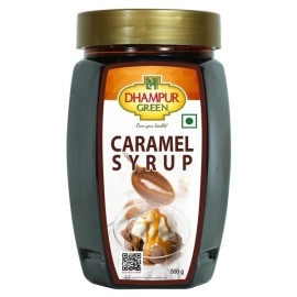 Dhampur Green Caramel Syrup | Chocolate Cake Coffee Popcorn Milkshake Frappe Making & Baking, | 500g 