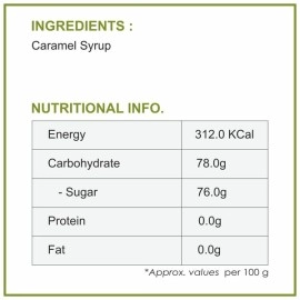 Dhampur Green Caramel Syrup | Chocolate Cake Coffee Popcorn Milkshake Frappe Making & Baking, | 500g 