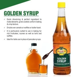 Dhampur Green Golden Syrup | Sugar Sweeteners Syrup For Baking Cocktail | 735 ml ( Pack of 2 )