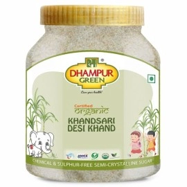 Dhampur Green| Organic Desi Khand Khandsari, 800g |Desi Natural Khand| Chemical Free & Sulphurless | Semi Crystal Sugar