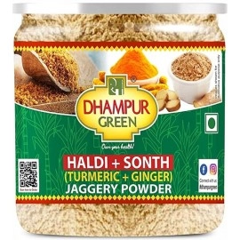 Dhampur Green Turmeric & Ginger Jaggery Powder| Spiced Jaggery Powder 300 g (Pack of 2)