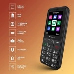 PHILIPS E209 Keypad Mobile | Basic Bar Phone With Dual SIM Card | 2.4 inch | Black