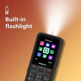 PHILIPS E209 Keypad Mobile | Basic Bar Phone With Dual SIM Card | 2.4 inch | Black