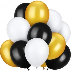 HK balloons Foil Happy Birthday Balloons LED Combo Set for Birthday Decoration Party Supplies with Fairly LED Lights - Gold, 57 Pieces