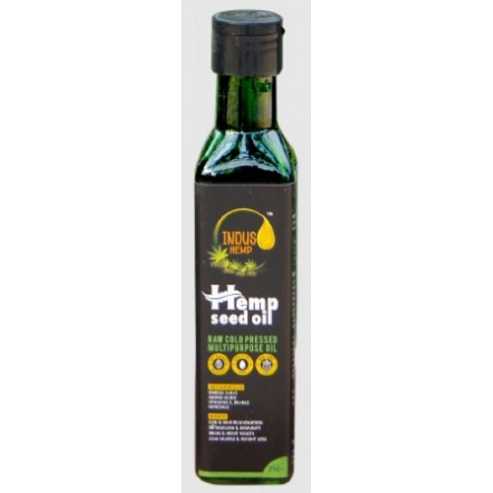 INDUS HEMP | HEMP SEED OIL | Raw Cold Pressed | Omegas 3, 6 & 9 | Amino Acids | Loaded with Antioxidants | 250ML