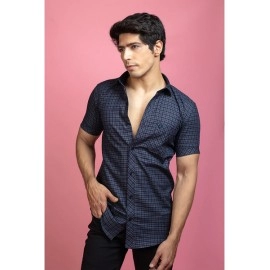 Men Casual Checked Shirt | Grey