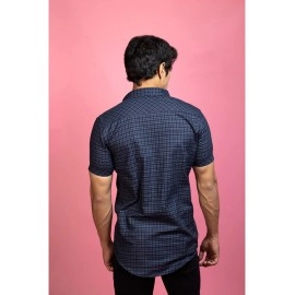 Men Casual Checked Shirt | Grey