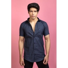 Men Casual Checked Shirt | Grey