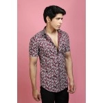 Men's Casual Printed Shirt | Maroon