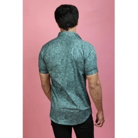 Men's Casual Printed Shirt | Mint Green