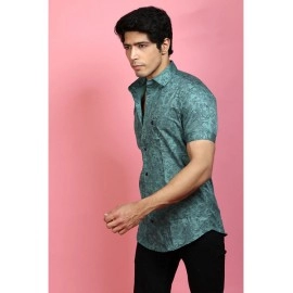 Men's Casual Printed Shirt | Mint Green
