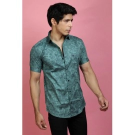 Men's Casual Printed Shirt | Mint Green