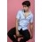 Men Casual Plain Shirt | Light Blue