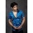 Men's Cotton Casual Printed Shirt | Blue