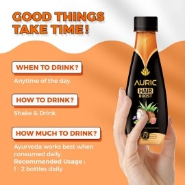 Auric Hair Care Plant Based Juice for Hair Growth, Chemical free | 250ml | 12 Bottles