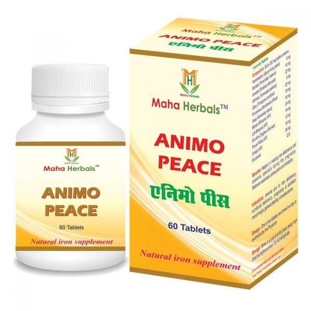 Maha Herbals Animo Peace Tablet | Relieves Weakness | Ayurvedic Medicine | 60 Tablet