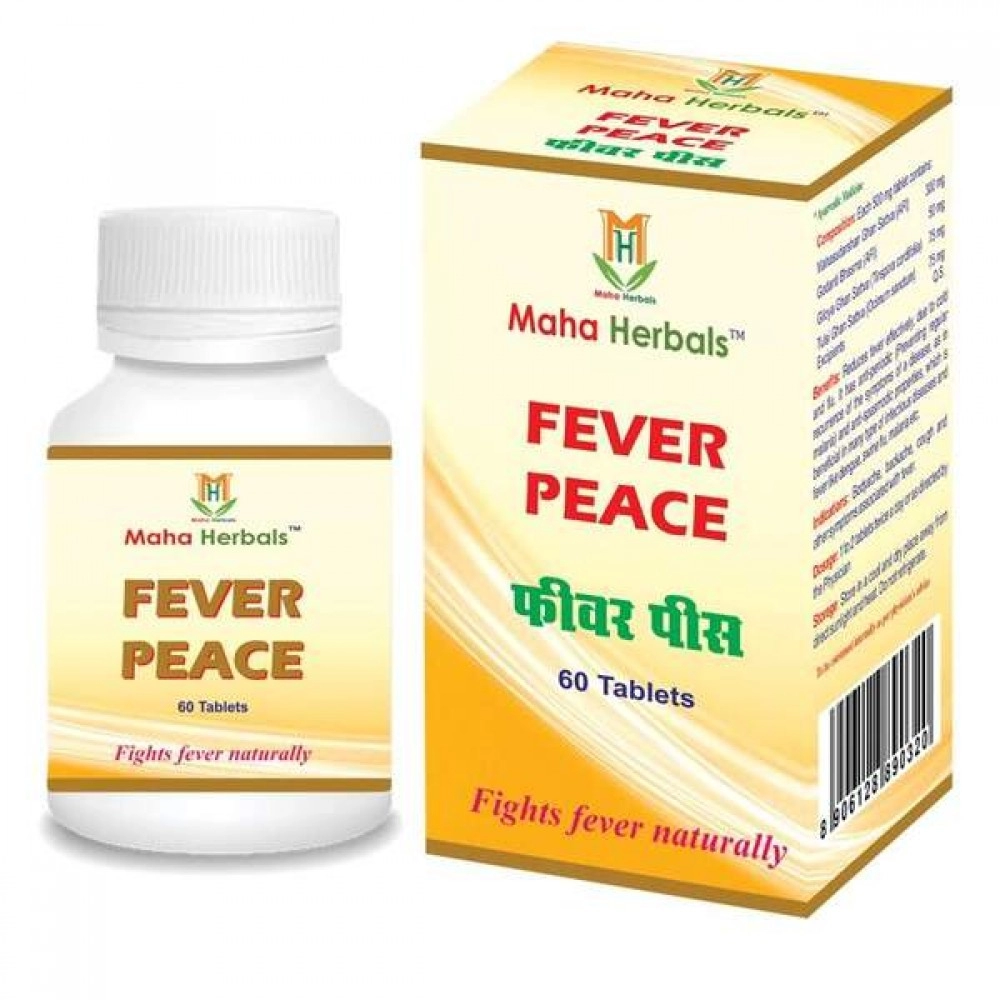 Maha Herbals Fever Peace Tablet | Reduces Fever | 60 Tablet