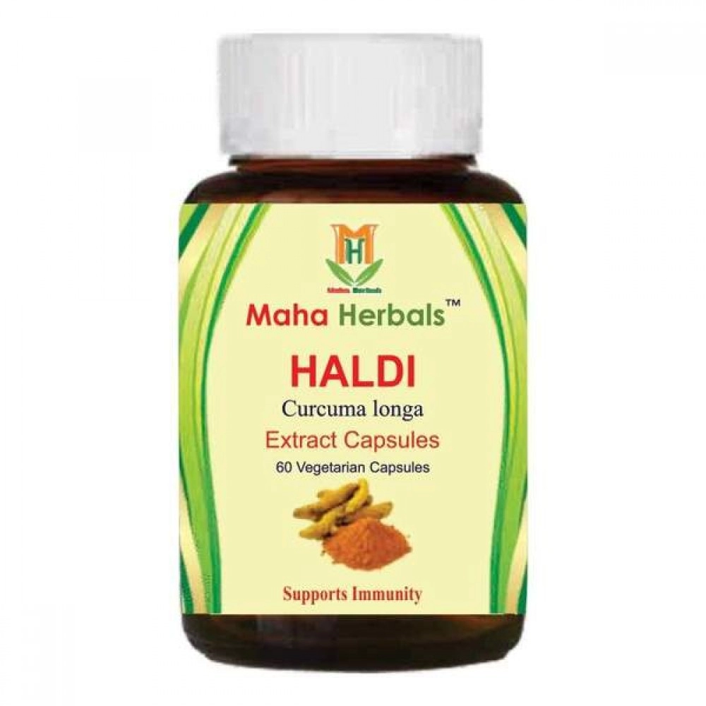 Maha Herbals Haldi Extract Capsules | Useful In Many Chronic Diseases | 60 Capsules
