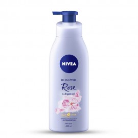 NIVEA Body Lotion, Oil in Lotion Rose & Argan Oil, For Dry Skin, 400ml