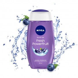 NIVEA Body Wash, Fresh Powerfruit Shower Gel, with Antioxidants & Blueberry Scent, 250 ml ( pack of 2 )