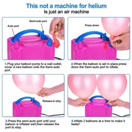 Party Propz New Two Nozzles High Power Electric Balloon Inflator Air Pump for Wedding Party