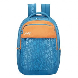 SKYBAGS Astro Double Pocket Blue School Backpack 32L