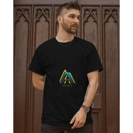 Aateis | SABEZY ESSENTIALS Cotton Regular Men's T-Shirt | Black