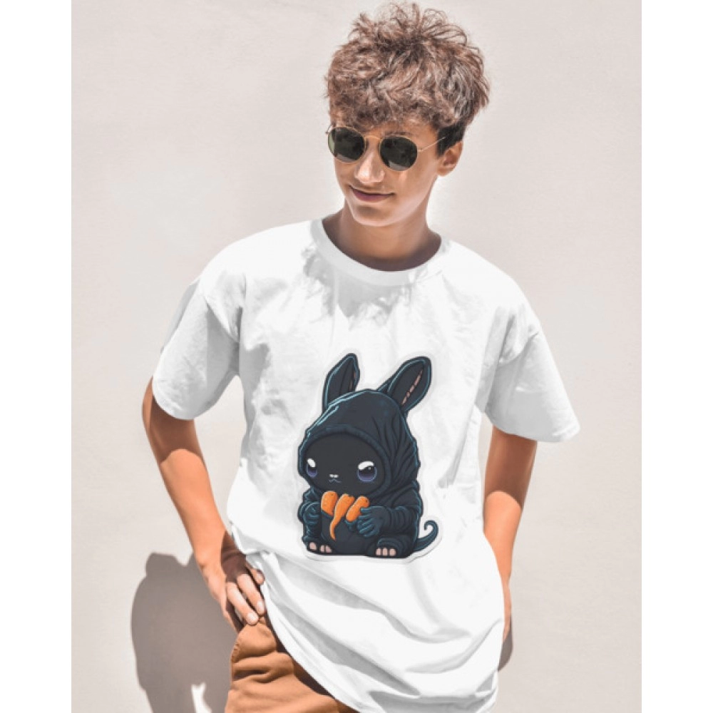 Baby Bunny | SABEZY ESSENTIALS Cotton Regular Men's T-Shirt | White