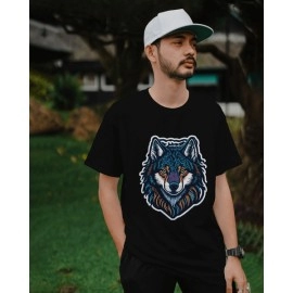 Black-Fox | SABEZY ESSENTIALS Cotton Regular Men's T-Shirt | Black