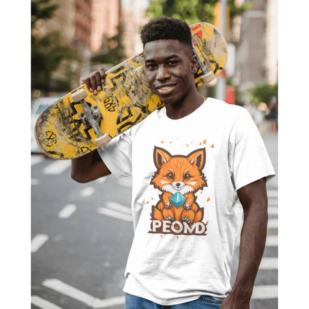 Diamond Fox | SABEZY ESSENTIALS Cotton Regular Men's T-Shirt | White