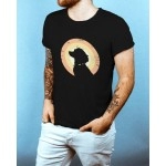Dog Shadow | SABEZY ESSENTIALS Cotton Regular Men's T-Shirt | Black