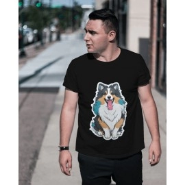 Furry Bolt | SABEZY ESSENTIALS Cotton Regular Men's T-Shirt | Black