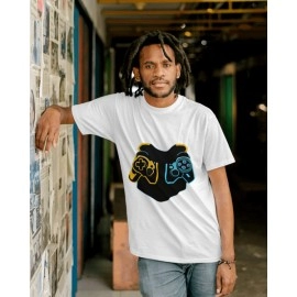 Game Day | SABEZY ESSENTIALS Cotton Regular Men's T-Shirt | White