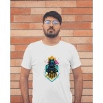 Game Wolf | SABEZY ESSENTIALS Cotton Regular Men's T-Shirt | White