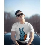 Happy Bunny | SABEZY ESSENTIALS Cotton Regular Men's T-Shirt | White