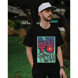 I Am Addicted | SABEZY ESSENTIALS Cotton Regular Men's T-Shirt | Black