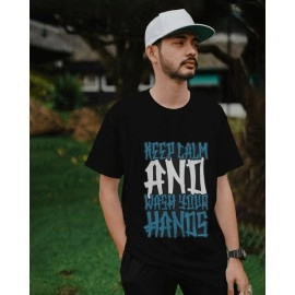 Keep Calm | SABEZY ESSENTIALS Cotton Regular Men's T-Shirt | Black