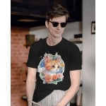 Little kitten | SABEZY ESSENTIALS Cotton Regular Men's T-Shirt | Black