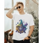 Magician | SABEZY ESSENTIALS Cotton Regular Men's T-Shirt | White